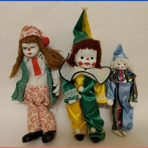 Lot of 3 Clowns